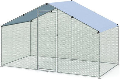 COSTWAY Hühnerstall, Freilaufgehege, Hühnergehege, mit Tür & Dach, für Kleintiere – Bild 1 von 5