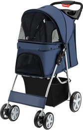 Produktbild von COSTWAY Hundebuggy Hundewagen mit Gitternetz bis 15 kg