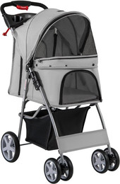 Produktbild von COSTWAY Hundebuggy Hundewagen, Tiertransportbox, mit Gitternetz,