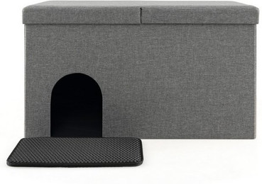 Produktbild von COSTWAY Indoorhütte Katzenhöhle faltbar mit Deckel