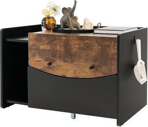 Produktbild von COSTWAY Katzenhaus mit ausziehbarer Schublade und Klapptür