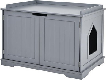 Produktbild von COSTWAY Katzenhaus mit Bett und Eingang
