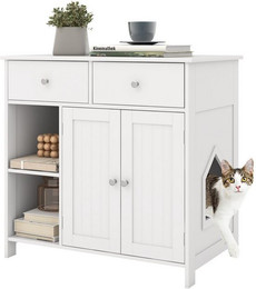 Produktbild von COSTWAY Katzenschrank mit 2 Schubladen und 2 Türen
