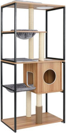 Produktbild von COSTWAY Kratzbaum 160 cm mit Höhle, Hängematte und Korbbrett