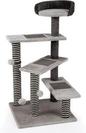 COSTWAY Kratzbaum, Hundetreppe, Katzentreppe, mit Liegebett, 93 cm – Bild 1 von 5