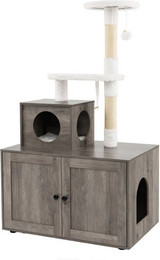Produktbild von COSTWAY Kratzbaum Katzenschrank Katzenhaus mit Eingang und Höhle