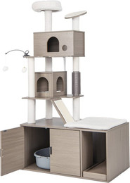 Produktbild von COSTWAY Kratzbaum, Katzentoilette Sisal mit Rampe