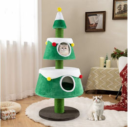 Produktbild von COSTWAY Kratzbaum, mit 2 Katzenhöhlen & Spielzeug, 153cm hoch