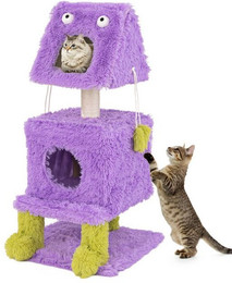 Produktbild von COSTWAY Kratzbaum mit 2 Katzenhöhlen und abnehmbarem Oberteil