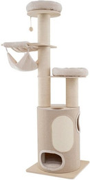 Produktbild von COSTWAY Kratzbaum mit 2-stöckiger Kratztonne und 2 Hängematten