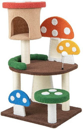 Produktbild von COSTWAY Kratzbaum mit Höhle, Plattformen und Federball