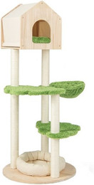 Produktbild von COSTWAY Kratzbaum mit Katzenhaus und Sisal