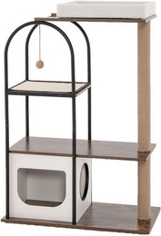 Produktbild von COSTWAY Kratzbaum mit Katzenhöhle, abnehmbarem Katzenbett und Spielball