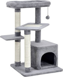 Produktbild von COSTWAY Kratzbaum mit Katzenhöhle, Ball und Sisalpfosten