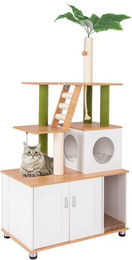 Produktbild von COSTWAY Kratzbaum mit Katzenschrank und Höhle