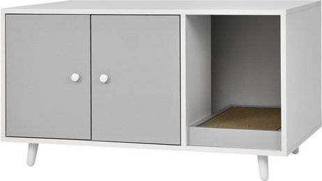 Produktbild von COSTWAY Tierhaus Couchtisch & Katzenhaus mit Kratzbrett