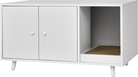 Produktbild von COSTWAY Tierhaus Couchtisch & Katzenhaus mit Kratzbrett