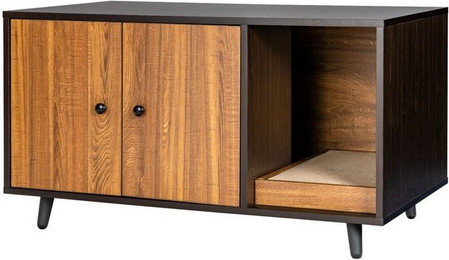 Produktbild von COSTWAY Tierhaus Couchtisch & Katzenhaus mit Kratzbrett