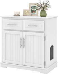 Produktbild von COSTWAY Tierhaus, für Katzentoilette, mit 2 Schubladen, 80x45x80cm