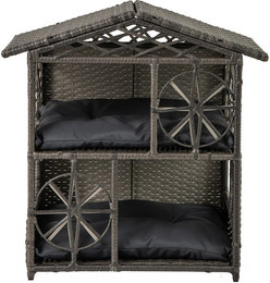 Produktbild von COSTWAY Tierhaus, Katzenhaus, Hundehütte 2-stöckig, wetterfest