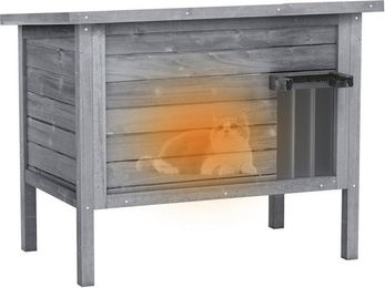 Produktbild von COSTWAY Tierhaus, Katzenhaus, Katzenhütte, Winterfest, mit