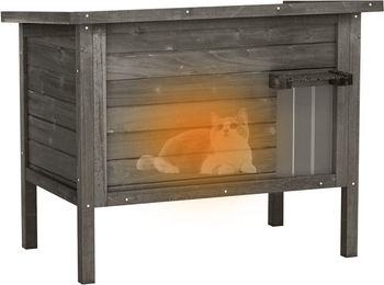 Produktbild von COSTWAY Tierhaus, Katzenhaus, Katzenhütte, Winterfest, mit