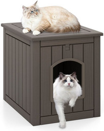 Produktbild von COSTWAY Tierhaus, Katzenhaus, Katzenschrank, Beistelltisch, mit Klapptür