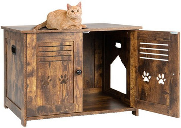 Produktbild von COSTWAY Tierhaus Katzenhaus mit 2 Türen und Eingang