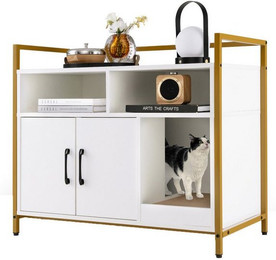 Produktbild von COSTWAY Tierhaus Katzenhaus mit offenem Regal und 2 Fächern