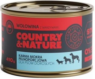Produktbild von COUNTRY&amp;NATURE Getreidefreies Nassfutter Rindfleisch mit Gemüse 410g