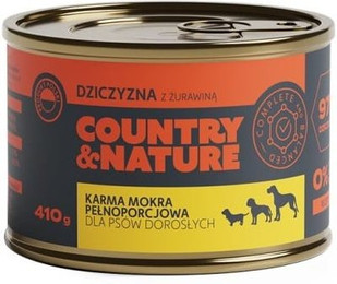 Produktbild von COUNTRY&NATURE Getreidefreies Nassfutter mit Wild und Preiselbeeren - 410 g