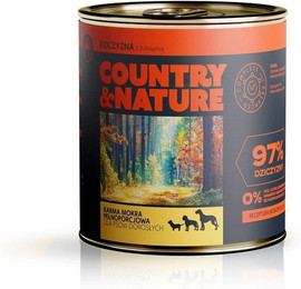 Produktbild von COUNTRY&NATURE Getreidefreies Nassfutter mit Wild und Preiselbeeren - 850 g