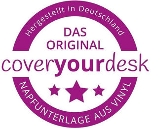 Produktbild von cover-your-desk.de Napfunterlage aus Premium Vinyl in Betonoptik dunkel