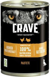 Produktbild von Crave Adult Hundenassfutter Pastete mit Huhn & Truthahn - 6 x 400 g
