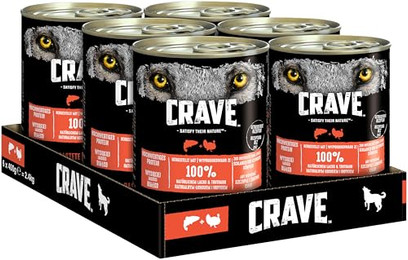 Produktbild von Crave Adult Hundenassfutter Pastete mit Lachs & Truthahn - 6 x 400 g