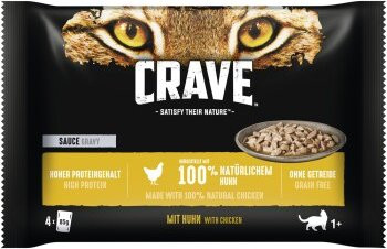 Produktbild von CRAVE Adult Katzennassfutter mit Huhn - 13 x 85 g