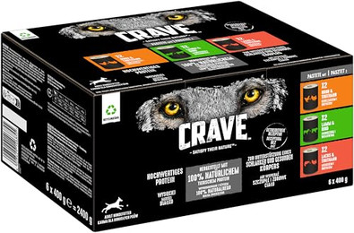 Produktbild von CRAVE Adult Nassfutter Pastete Multipack - 6 x 400 g