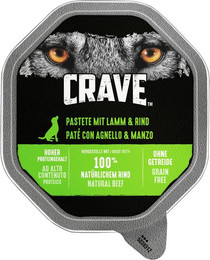 Produktbild von CRAVE Pastete 150 Gramm Hundenassfutter 14 x 150 Gramm Lamm & Rind