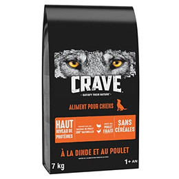Produktbild von Crave Premium Trockenfutter mit Truthahn & Huhn für Hunde - 7 kg
