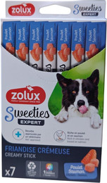 Produktbild von Cremige Hundeleckerei mit Lachs und Hähnchen Zolux Sweeties (x7)