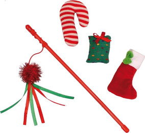 Produktbild von Croci Katzenspielzeug-Set Xmas Cat Funny Kit