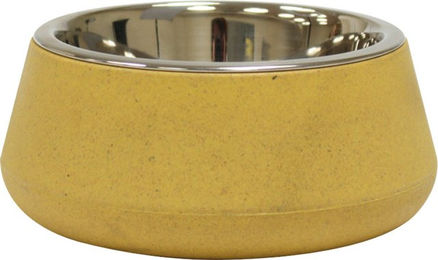 Produktbild von Croci Napf Bambus/Stahl Tierra Gelb - 472 ml