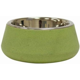 Produktbild von Croci Napf Bambus/Stahl Tierra Grün - 472 ml