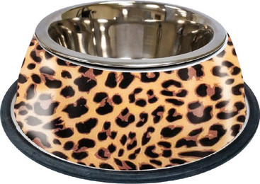 Produktbild von Croci Stahlnapf Animalier Leopard - 370 ml