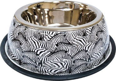 Produktbild von Croci Stahlnapf Animalier Zebra - 370 ml