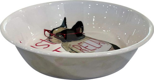 Croci Stahlnapf Bulldog Lovers White - 700 ml – Bild 1 von 2