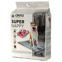 Produktbild von Croci Super Nappy Newspaper Hygieneunterlagen für Hunde 57 x 84 cm - 30 x 57 cm
