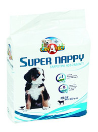 Produktbild von Croci Super Nappy Welpenteppich 60 x 90 cm - 10 x 60 g