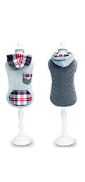Produktbild von Croci Sweatshirt Chessboard Hund Grau 50 cm