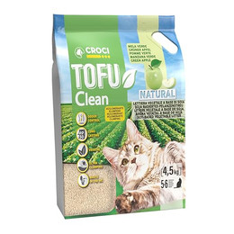 Produktbild von Croci Tofu Clean Katzenstreu mit grünem Apfelduft - 4,5 kg